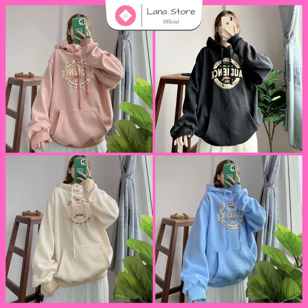 Áo Hoodie Nỉ Bông AUDIENCE Nón 2 Lớp Form Rộng Unisex🌟Áo Khoác Nỉ Bông In Đẹp Form Nam Nữ Mặc Cặp