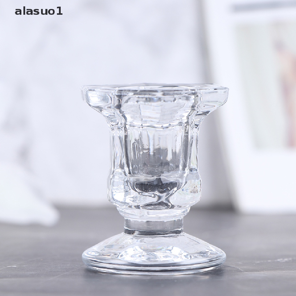 Đế Nến Bằng Thủy Tinh Trong Suốt Dùng Trang Trí Tiệc Cưới 1 [alasuo1]