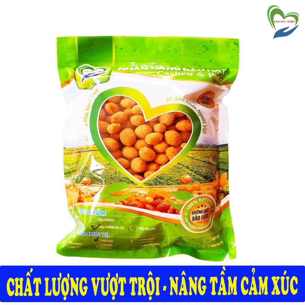 Combo 2 Túi: Đậu Phộng Da Cá Phô Mai 500GR và Túi Bánh Khoai Tây Phô Mai Que & Đậu Hà Lan 178GR Tâm Đức Thiện đồ ăn vặt