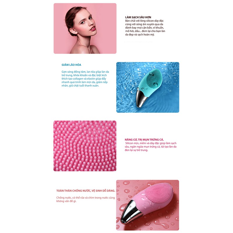 [BH 1 đổi 1] Máy Rửa Mặt Chính Hãng AIKEDILI SONIC FACIAL CLEANSING STANDARD | BigBuy360 - bigbuy360.vn