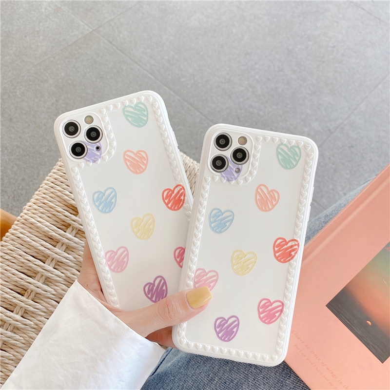 Ốp điện thoại mềm họa tiết đơn giản nhiều màu cho iPhone SE2 11 Pro MAX XS XR 7 8 Plus | BigBuy360 - bigbuy360.vn