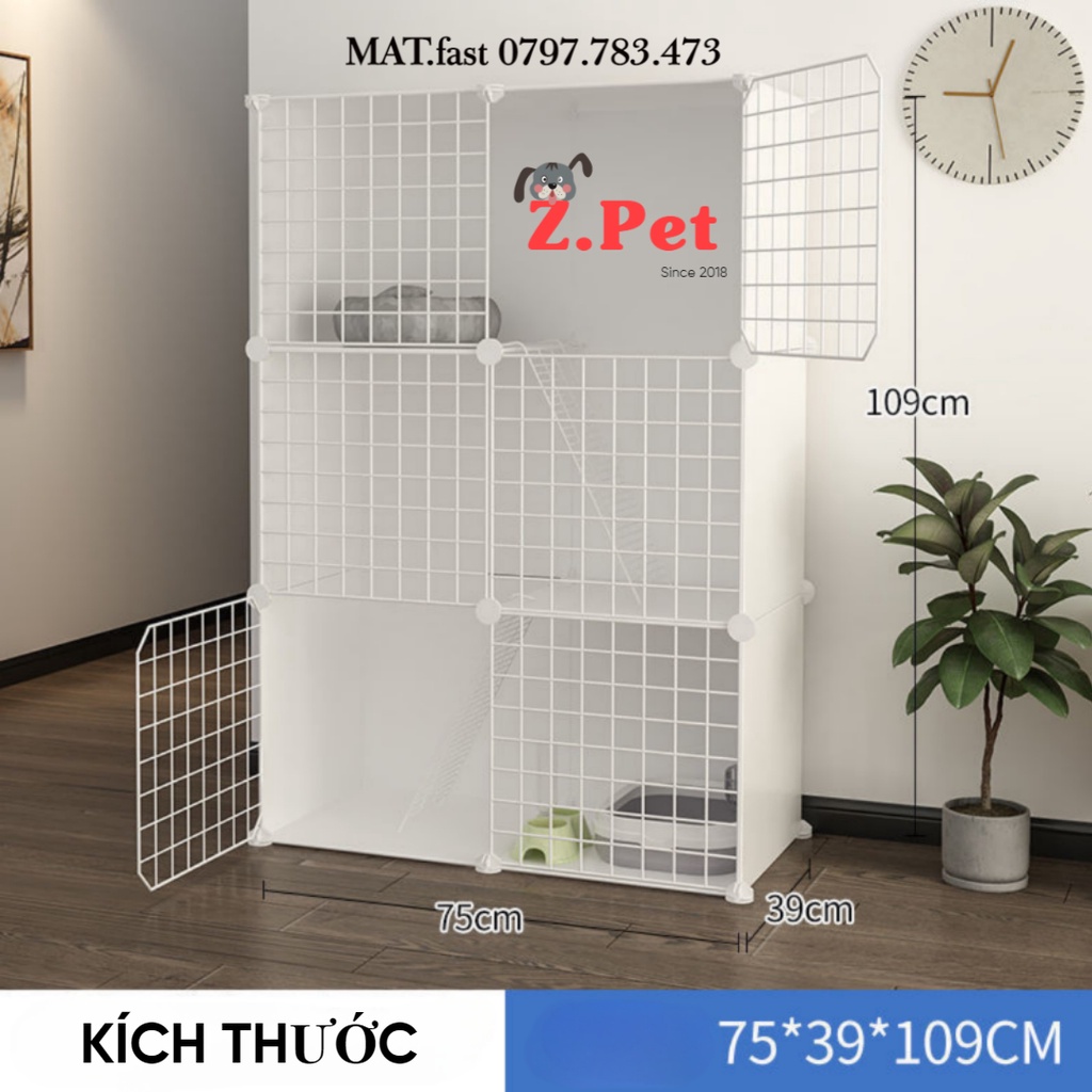 [COMBO] CHUỒNG CHÓ-MÈO SÓC, THỎ LẮP GHÉP BẰNG LƯỚI SẮT SƠN TĨNH ĐIỆN