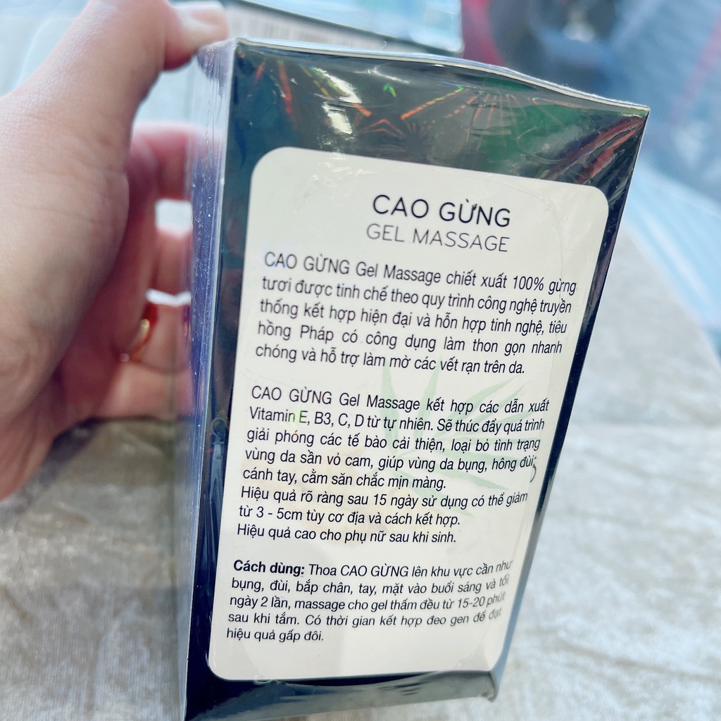 Gel Massage Cao Gừng Tan Mỡ Thiên Nhiên Việt Eo Thon Dáng Gọn 250g - Chính Hãng