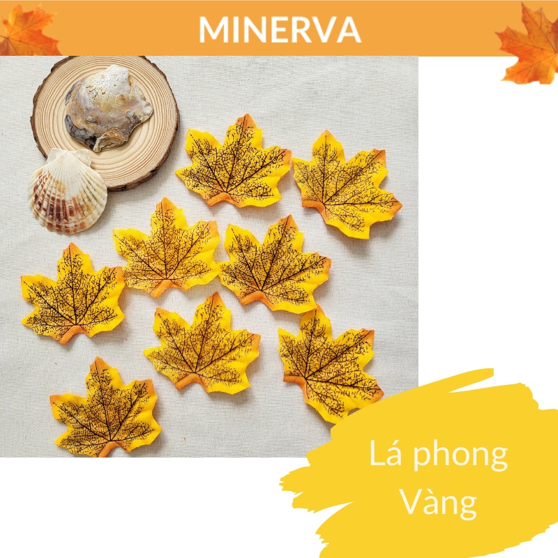 10 Lá phong giả dùng trang trí - làm đồ thủ công diy - phụ kiện chụp ảnh decor góc chụp hình