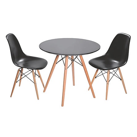 Bàn tròn nhập khẩu Eames mặt gỗ MDf phun sơn cao 72 cm, bàn cà phê