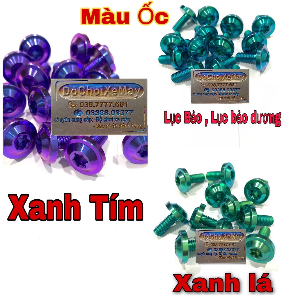 Ốc 5li10 , 5li15 , 5li20 đầu trụ Titan Gr5 , ốc titan 5li trụ gắn nhiều vị trí . DoChoiXeMay