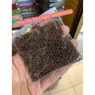 (goi 100g)Hạt cườm tấm nhiều màu
