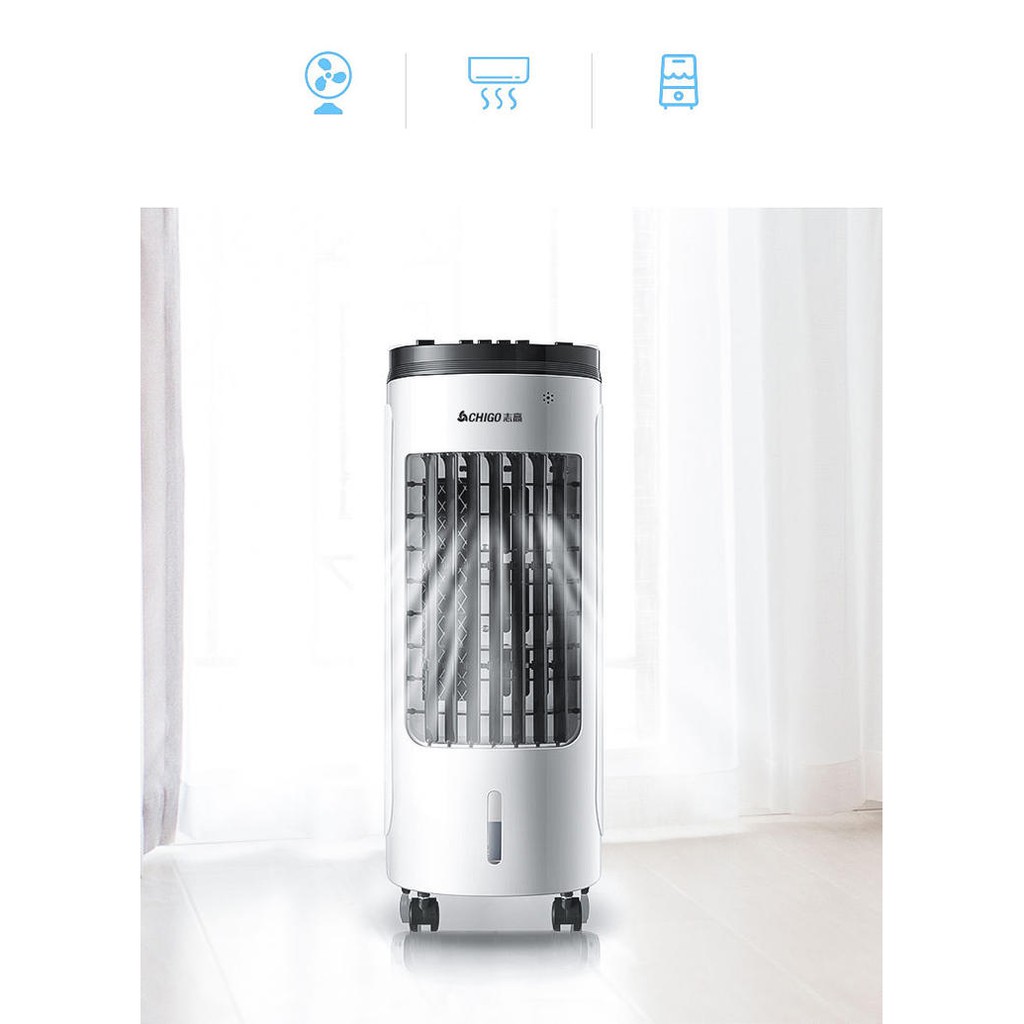 Quạt hơi nước đá không gây tiếng ồn, Quạt làm mát không khí tặng kèm 5 gel đá | BigBuy360 - bigbuy360.vn