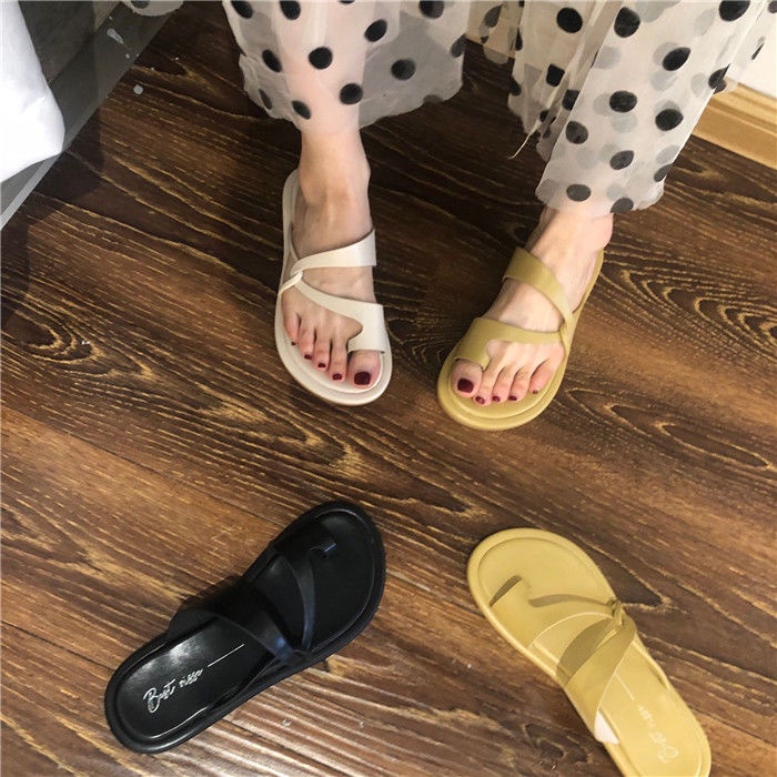 Sandal Hở Ngón Thiết Kế Đơn Giản Thời Trang Theo Phong Cách Hàn Quốc Cho Nữ