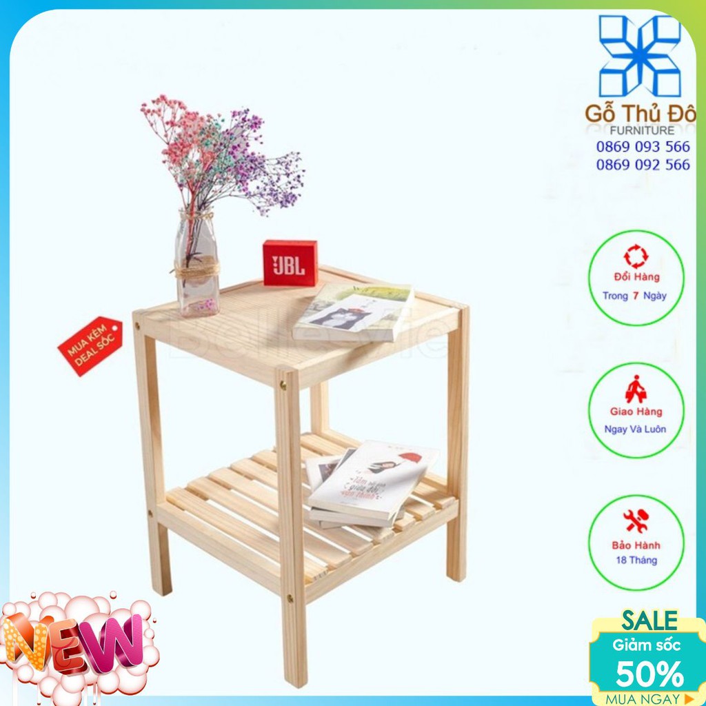 Kệ Trang Trí , Kệ Đa Năng Vuông 2 Tầng ,Gỗ Thông New Zealand Tiêu Chuẩn Xuất Khẩu - Gỗ Thủ Đô Furniture