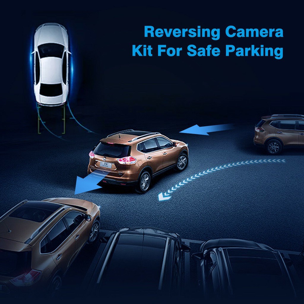 Camera Lùi Dành Cho Ô Tô Chống Nước 8 LED Tròn - Camera Lùi