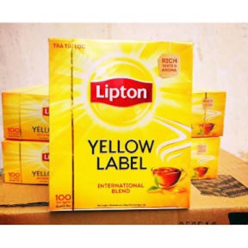 Trà lipton nhãn vàng hộp 100 gói