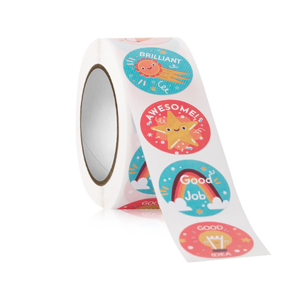 500 miếng dán 1inch/2.5cm hình động vật hoạt hình dễ thương trang trí đồ chơi cho bé