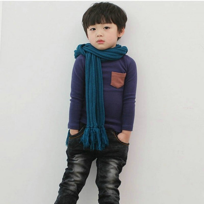 Áo thun tay dài cổ tròn cho bé trai &amp; gái từ 2-7 tuổi