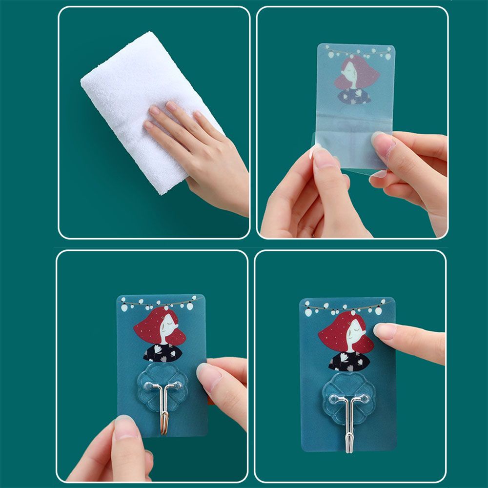 Móc Treo Đồ Dán Tường Họa Tiết Hoạt Hình Chống Thấm Nước/Dầu