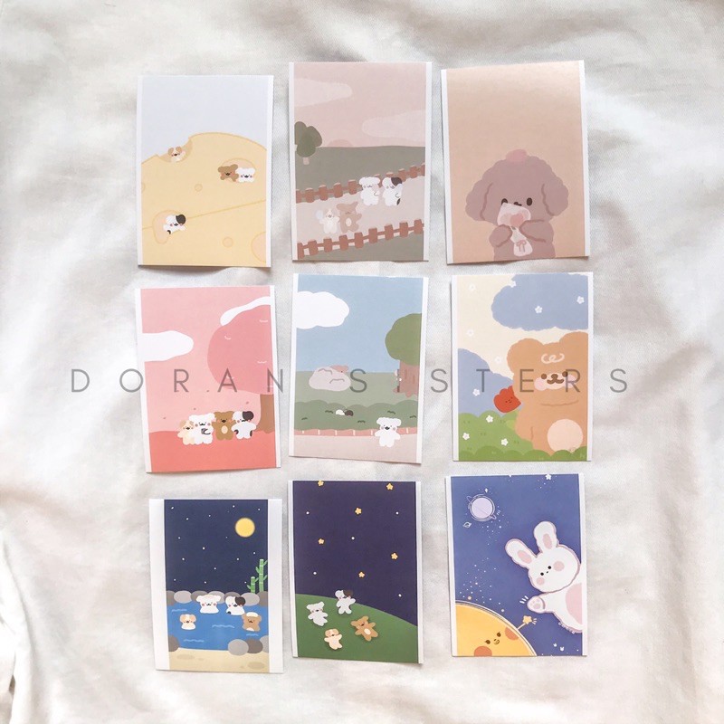 🦋 Set 9 tấm postcard decor tường siêu xinkkk 🦋 Tặng kèm round stickers và một số stickers khác 🦋