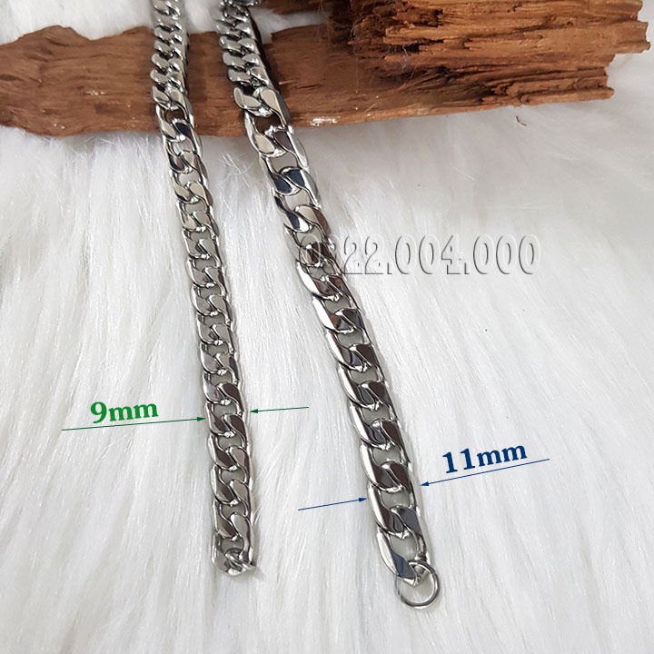 Lắc tay titan xích dẹp, lắc tay nam LZ1699.