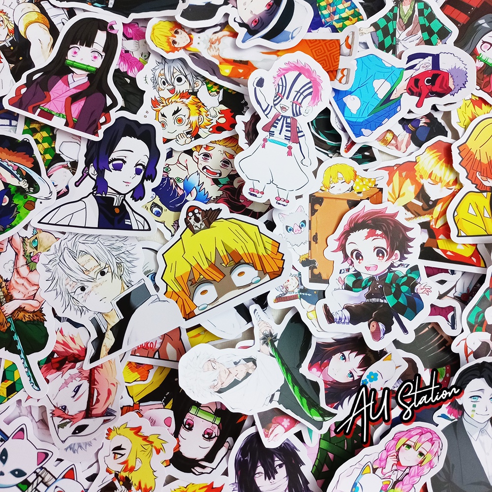 Hình dán Demon Slayer - Sticker nhựa PVC không thấm nước