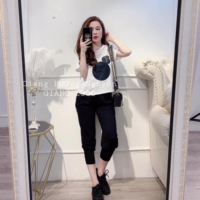 [Xả hàng] Set áo giấy mickey + quần bomber