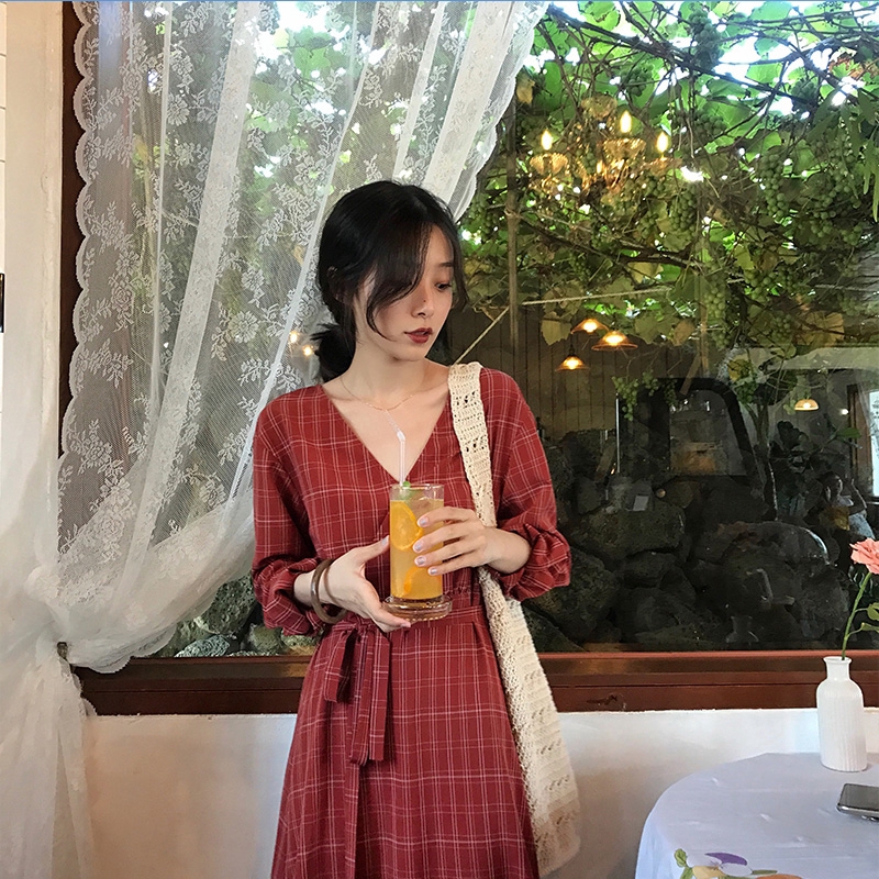 Đầm suông họa tiết ca rô cổ điển thanh lịch dành cho nữ | BigBuy360 - bigbuy360.vn