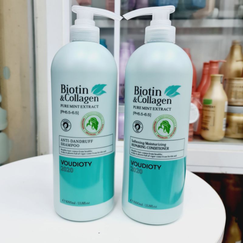 DẦU GỘI XẢ BIOTIN COLLAGEN NGĂN GẦU MƯỢT TÓC 500ml -  1000ML