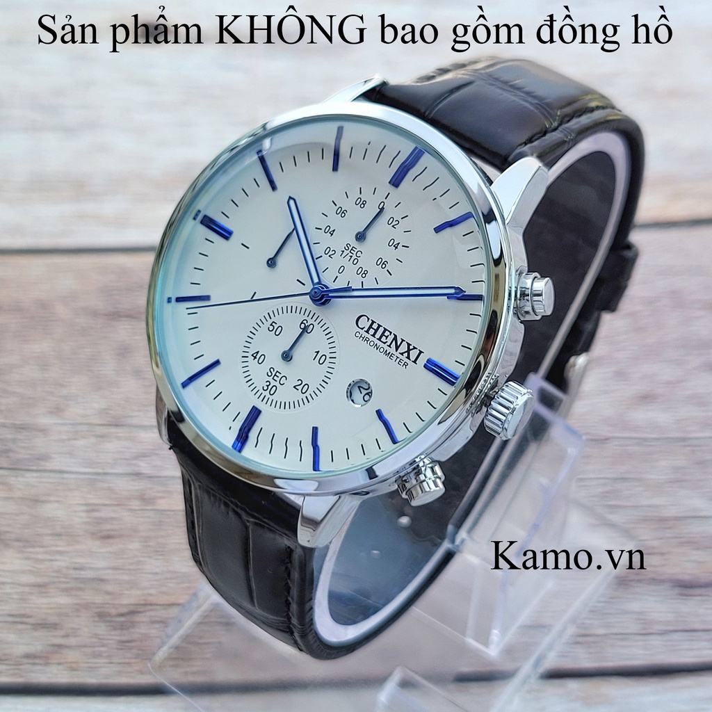 Dây đồng hồ da bò dập vân cá sấu size 22mm 20mm 18mm, dây da đồng hồ nam nữ cao cấp, quai đeo đồng hồ da bò