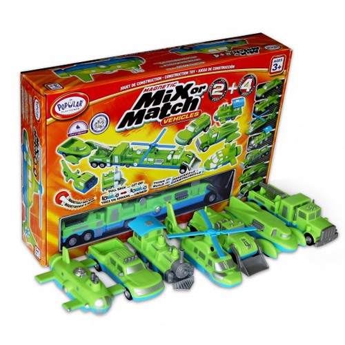 [Mã LT50 giảm 50k đơn 250k] Bộ Xếp Hình Nam Châm Phương Tiện Đa Năng 2 POPULAR-60312