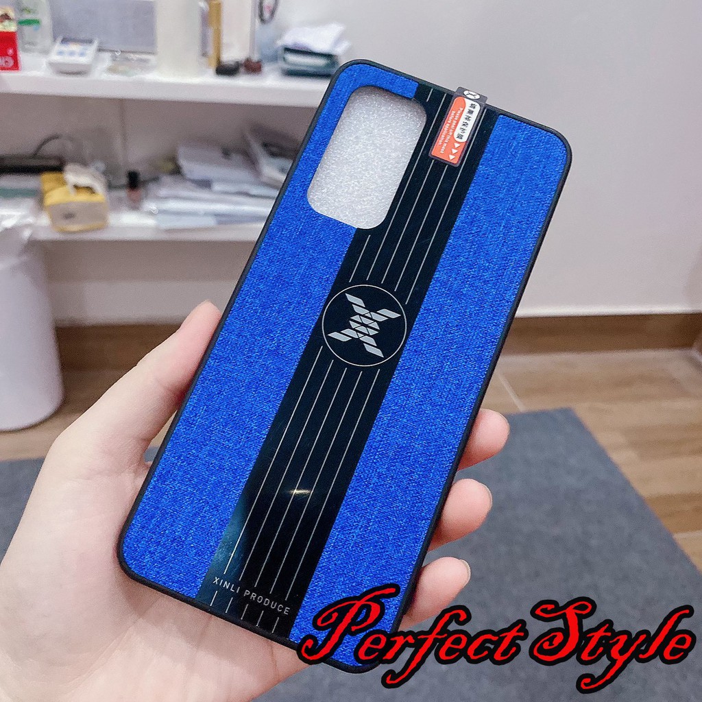 Ốp lưng Xiaomi mi 10t pro / k30s họa tiết vải jean kẻ sọc cao cấp