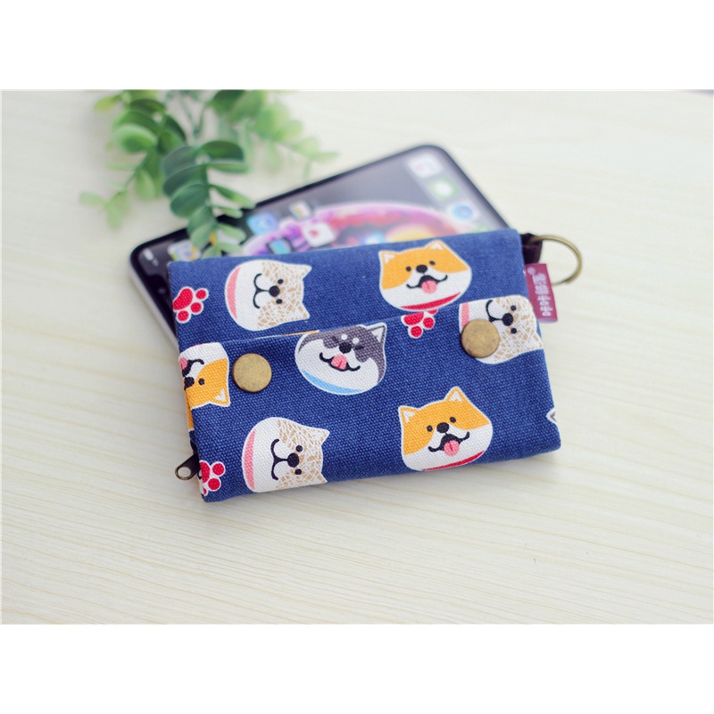 Ví Đựng Tiền Mini 30% Vải Canvas Đa Năng Phong Cách Hàn Quốc Dễ Thương Cho Nam Và Nữ