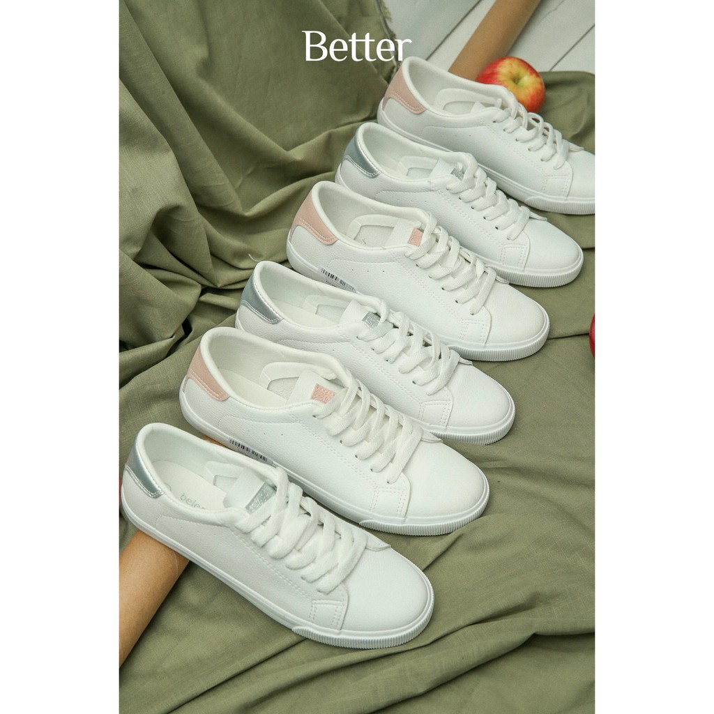 Giày sneaker trắng gót hồng 021017002 gót bạc 021017001- Better Shoes