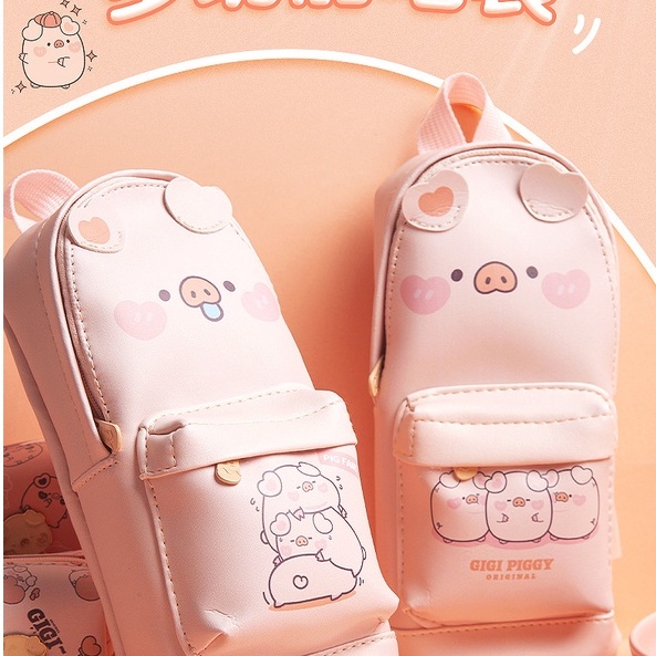 Hộp Bút Balo GiGi Piggy Ngộ Nghĩnh Dễ Thương - Pig Fans