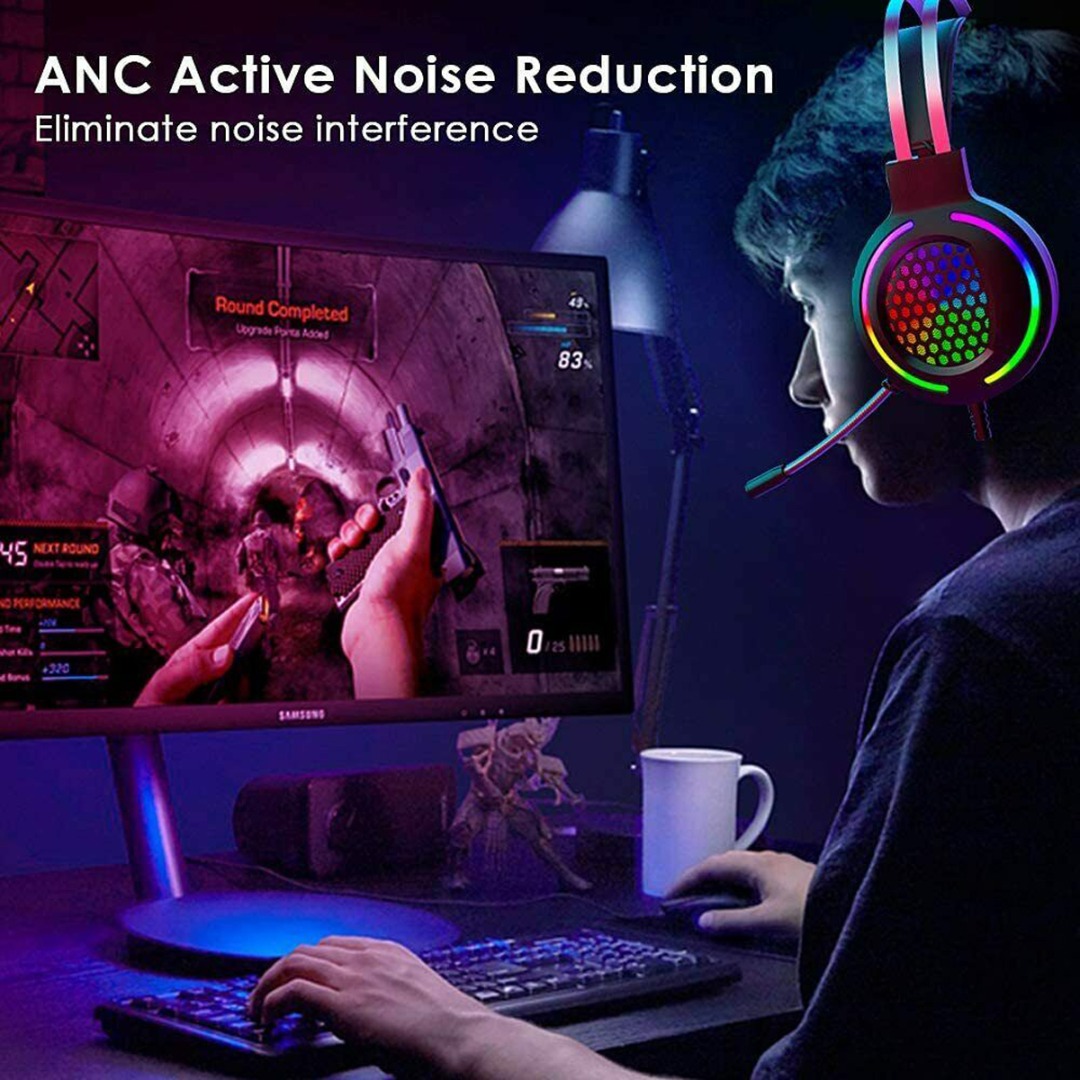 Tai Nghe Chơi Game M12 Usb Có Đèn Led Và Phụ Kiện | BigBuy360 - bigbuy360.vn