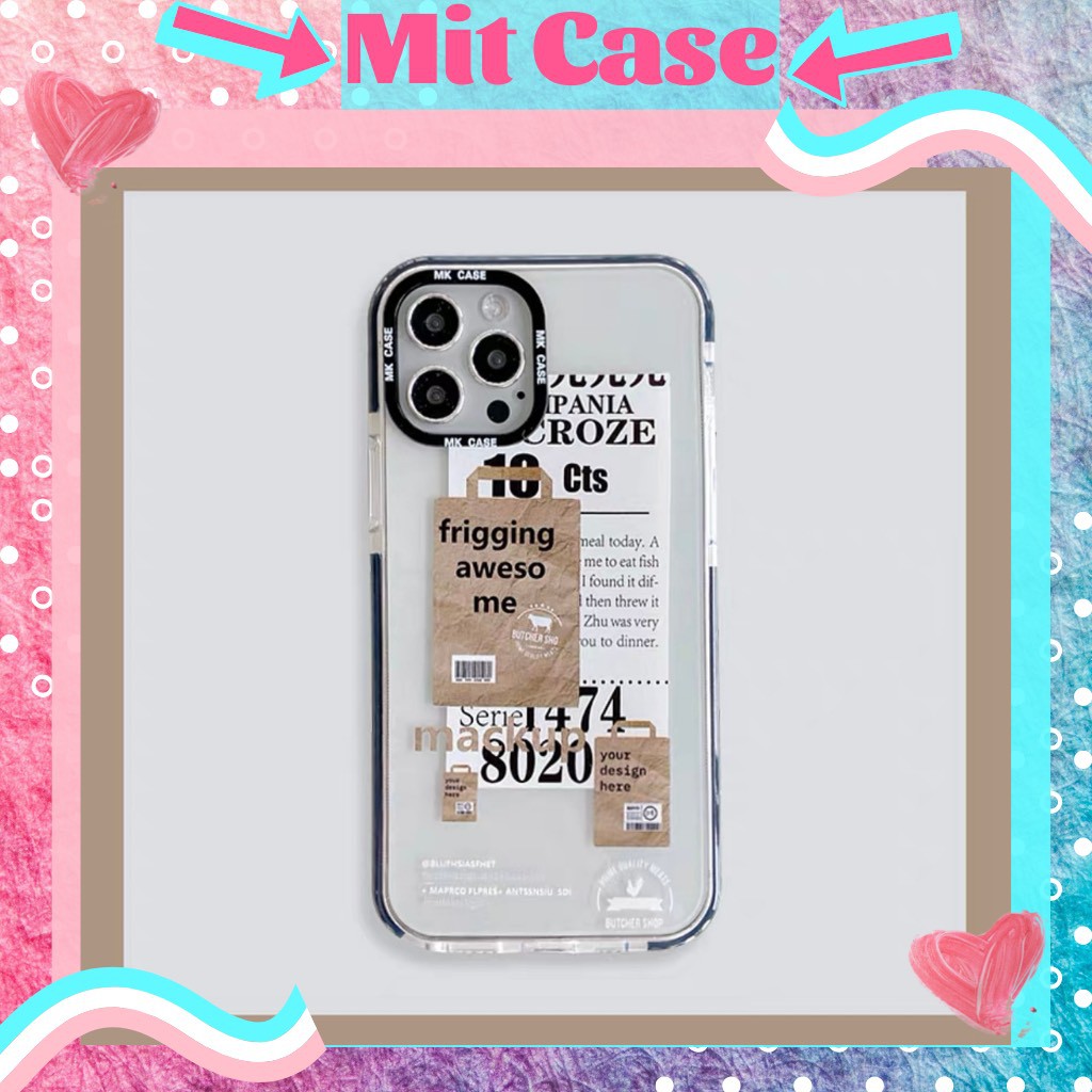 Ốp Lưng iPhone Silicon Trong Suốt Hình Sticker Tờ Báo Cute Iphone 6 6 plus 7 plus 8 plus x xs max 11 pro max 12 12promax