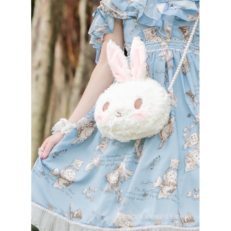 Túi thỏ bông lolita dây ngọc