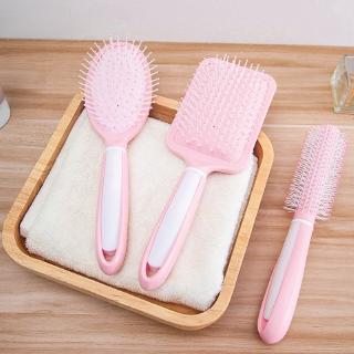 Lược nhựa massage da đầu răng nylon màu hồng