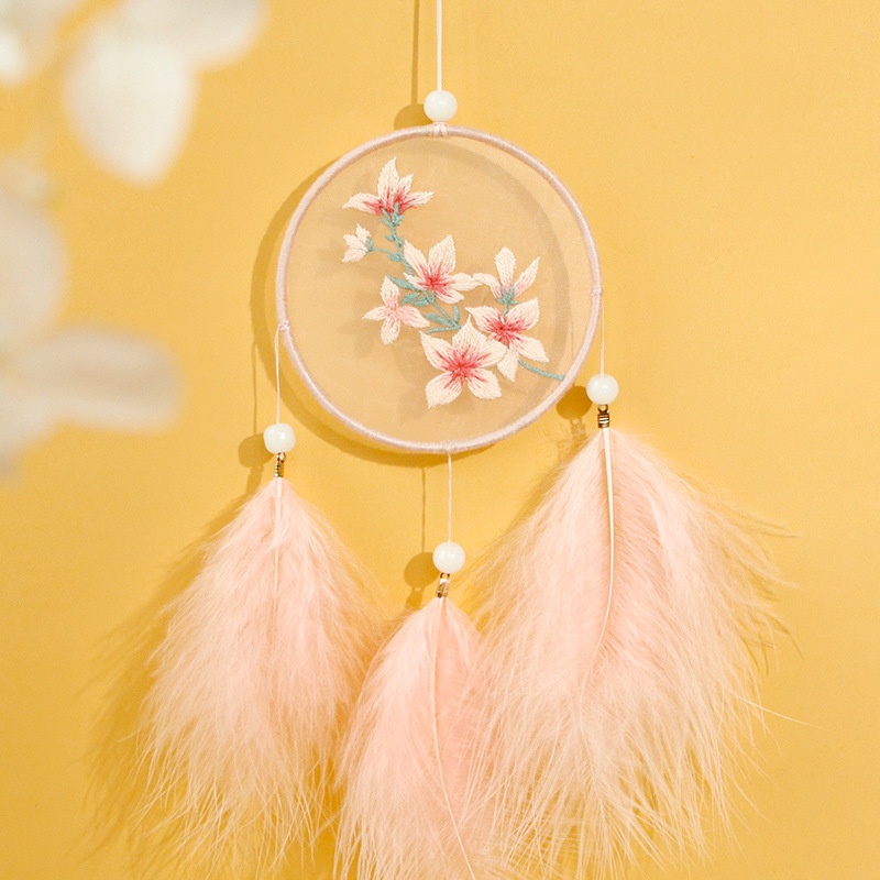 Bộ Phụ Kiện Thêu Thủ Công Mang Lại May Mắn Dễ Dùng Cho Người Mới Dreamcatcher Mặt dây chuyền ô tô