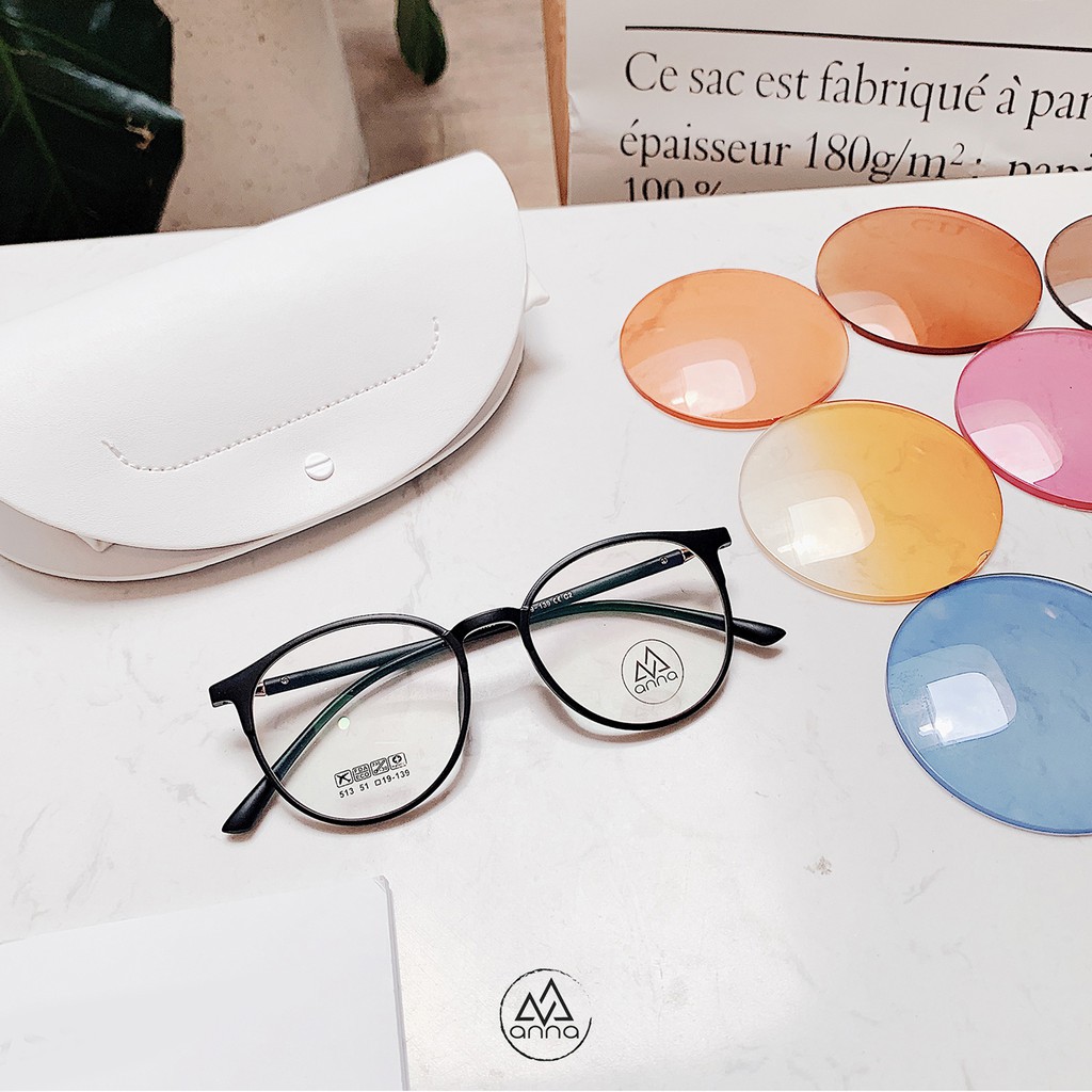 Gọng kính mắt thời trang nam nữ ANNA dáng tròn cá tính chất liệu nhựa dẻo 190HQ062 | BigBuy360 - bigbuy360.vn