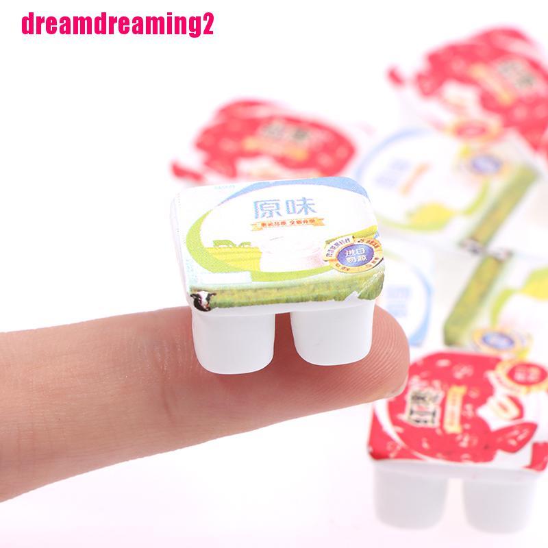 Bộ 10 Hộp Sữa Chua Đồ Chơi Mini Tỉ Lệ 1: 12