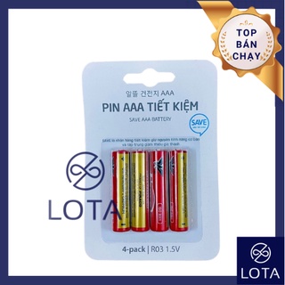 Vỉ 4 viên pin aaa pinaco siêu tiết kiệm combo 4 pin 3a con ó remote điều khiển lota shop