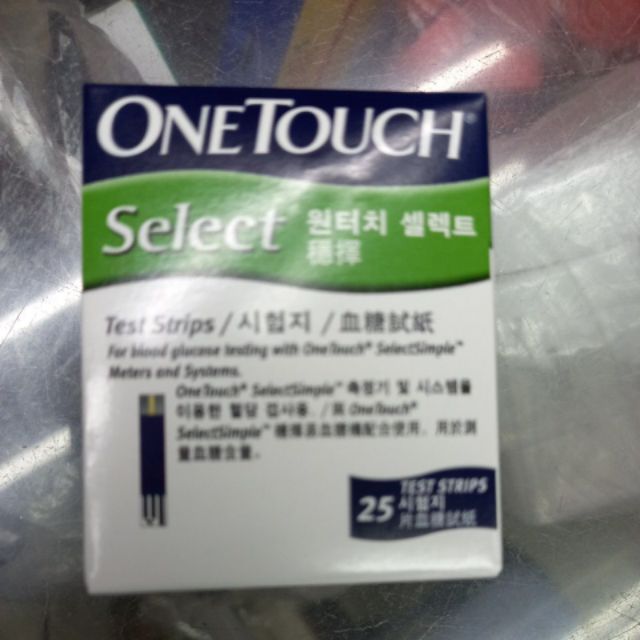 Que thử đường huyết Onetouch select 25 que