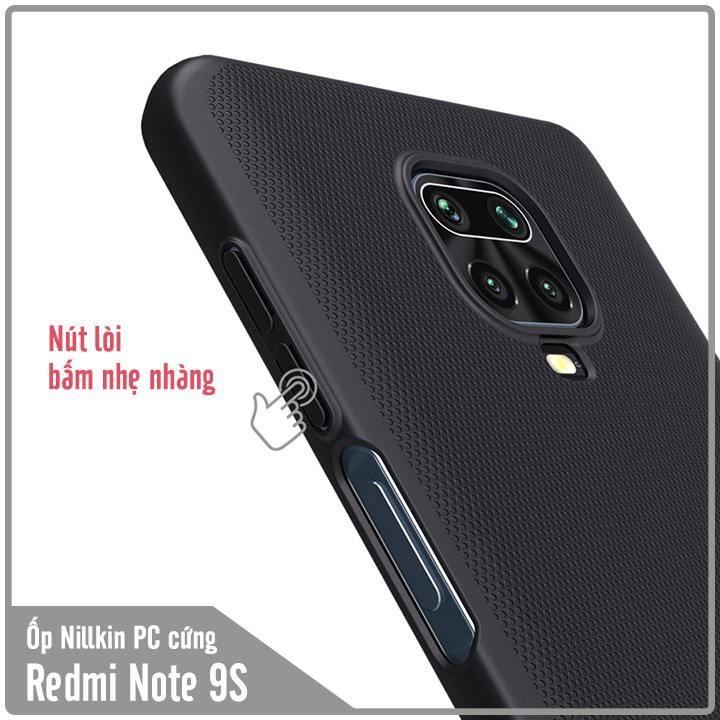 Ốp lưng Xiaomi Redmi Note 9S Frosted Shield nhựa PC cứng Nillkin , Vân nhám , chống vân tay