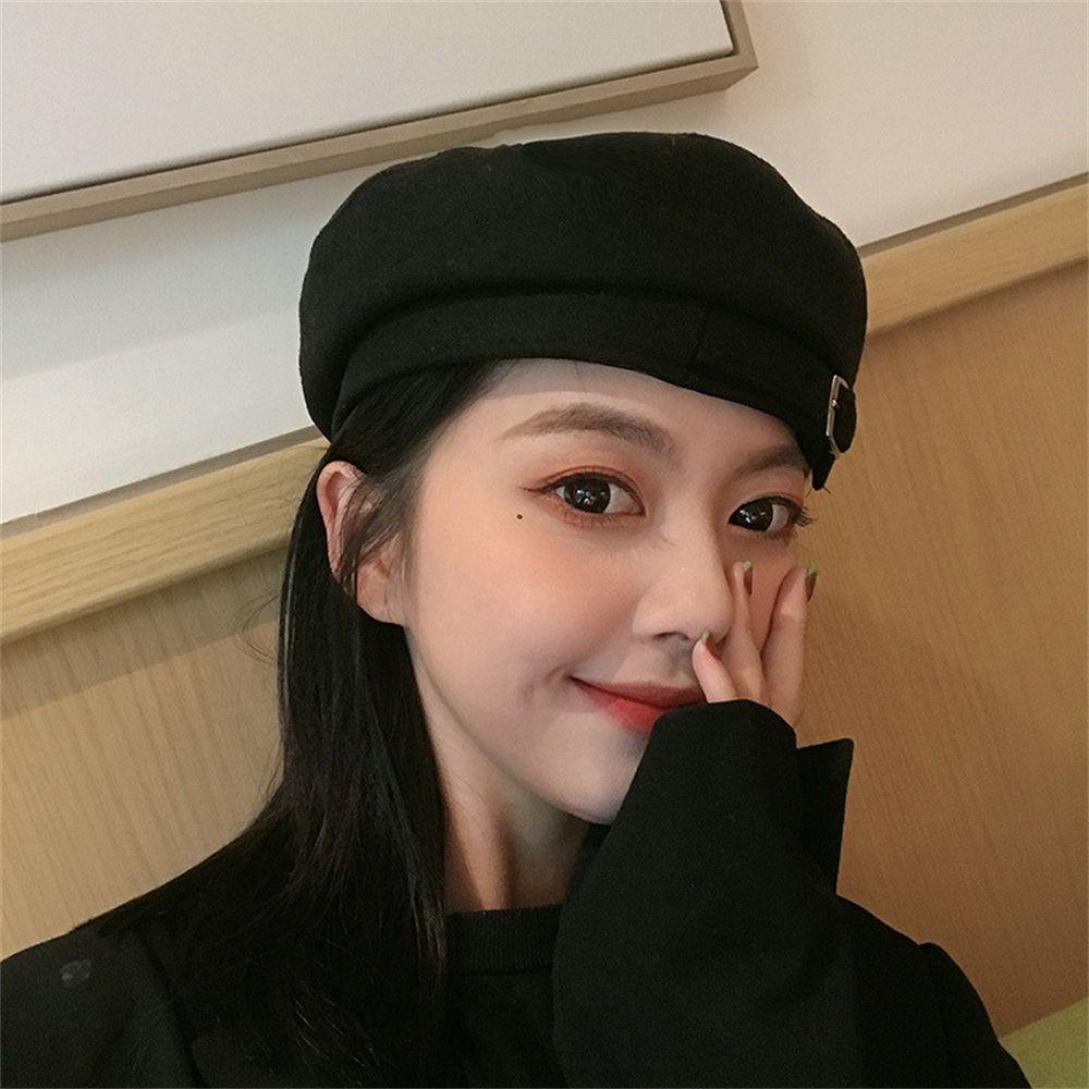 Nón Beret Màu Trơn Thời Trang Thu Đông Mới Năm 2021