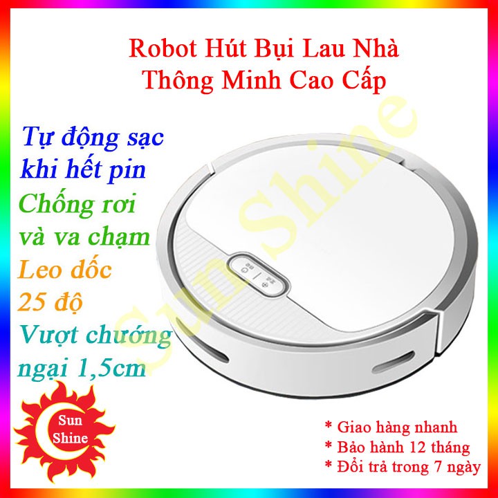 Robot Hút Bụi Thông Minh ⚡️𝐅𝐑𝐄𝐄 𝐒𝐇𝐈𝐏⚡️ Robot Hút Bụi Tự Động Sạc Điện Có Thể Điều Khiển Bằng Điện Thoại