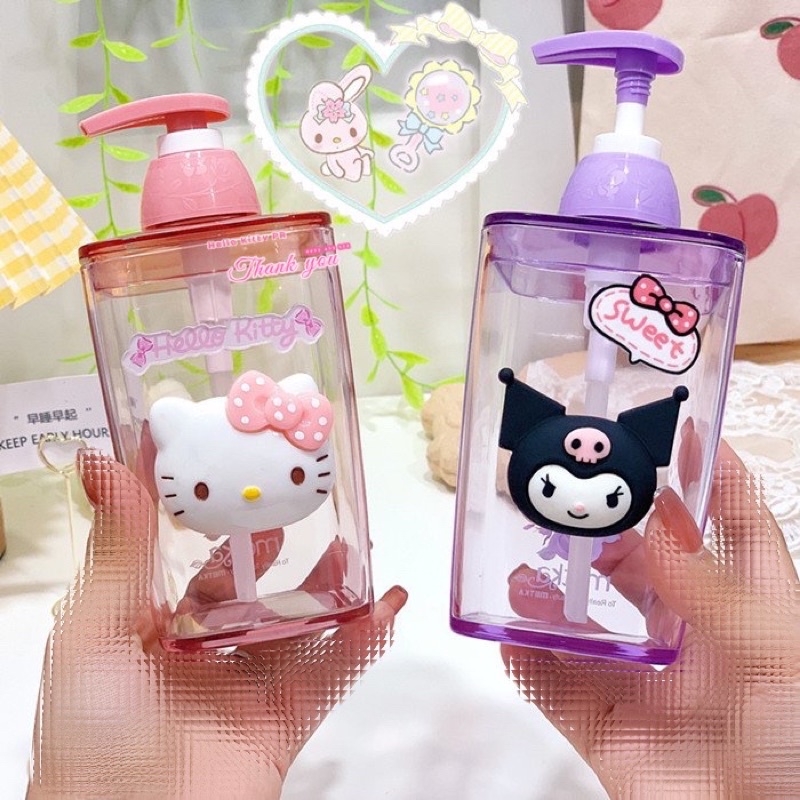 Bình đựng dầu gội, sữa tắm Hello Kitty - Doremon Doraemon