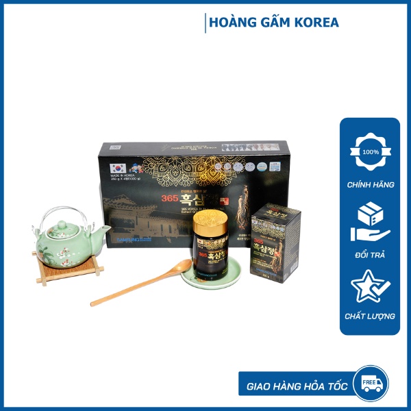 Cao Hắc Sâm 365 Korea Black Ginseng Extract Gold Hàn Quốc, Hộp 4 Lọ * 250g, Giúp Bồi Bổ Nâng Cao Sức Khỏe -hoanggamkorea