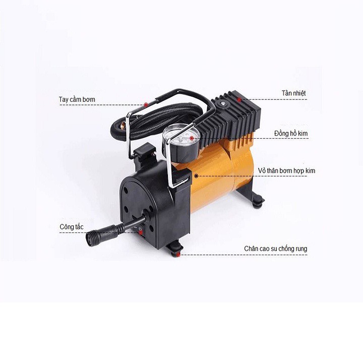 Bộ Kích Lốp: dùng Nâng Gầm Xe Hơi Bằng Điện ZS03 + Súng Tháo Đai Ốc + Bơm cao cấp