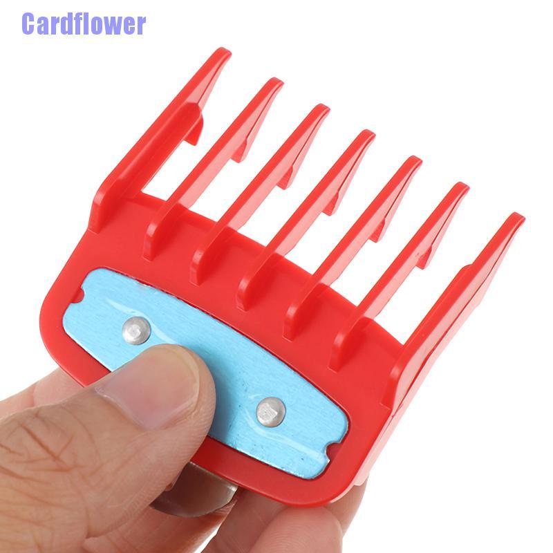 Cardflower  1.5+4.5mm Size Guide comb Red Attachment Comb Set with a Metal Holder Clipper