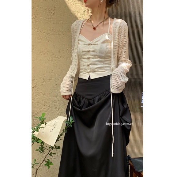 LALISAS Áo Khoác cardigan Dệt Kim Thời Trang Hàn Quốc Dễ Phối Đồ