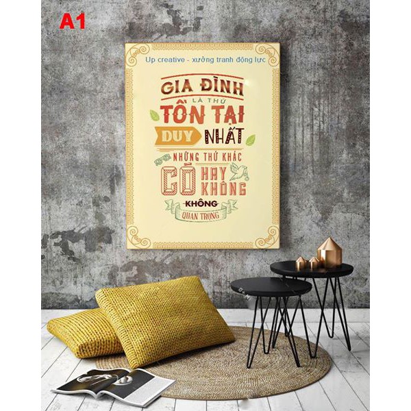 Tranh trang trí treo tường tạo động lực_(UP A1): Gia đình là thứ tồn tại duy nhất