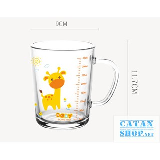 [LUNG LINH] Cốc Pha Sữa Thuỷ Tinh Chia Vạch Có Nắp và Ống Hút